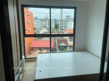 For SaleCondoOnnut, Udomsuk : For sale, 1 bedroom condo, never rented, Building AThe Excel Hideaway, Sukhumvit 50, 26 sq m., easy access, good location, near BTS On Nut and expressway.