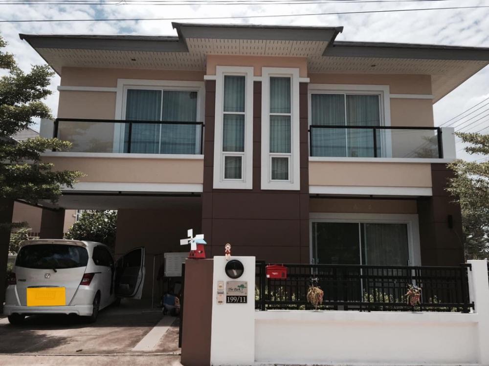 For SaleHouseRama 2, Bang Khun Thian : Single house for sale, 50.5 sq m., 2 floors, corner house, The Park 1 Village (Rama 2-Bang Krachao)