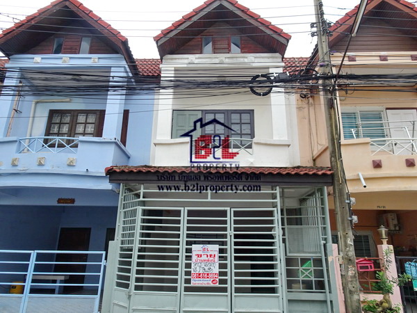 For SaleTownhouseNawamin, Ramindra : Lert Ubon Ramintra 65, 2-story townhouse, Bangkok with terrace.