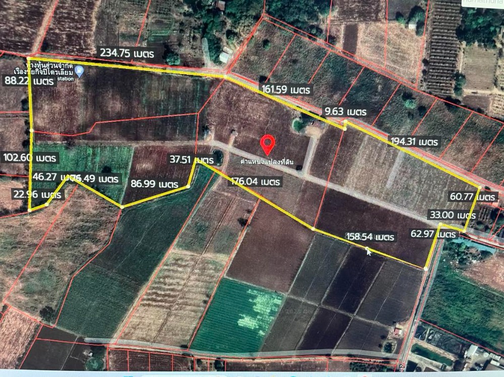 For SaleLandPak Chong KhaoYai : Land for sale with title deed, 4 plots, 49 rai 2 ngan 23 square wah, Soi Thanon Thetsaban 7, Mittraphap Road, Klang Dong Subdistrict, Pak Chong District, Nakhon Ratchasima 30320