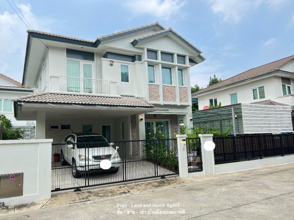 ขายบ้านบางนา แบริ่ง ลาซาล : Detached house for sale, Mantana Bangna Km.13, with private swimming pool, Plot location near the garden