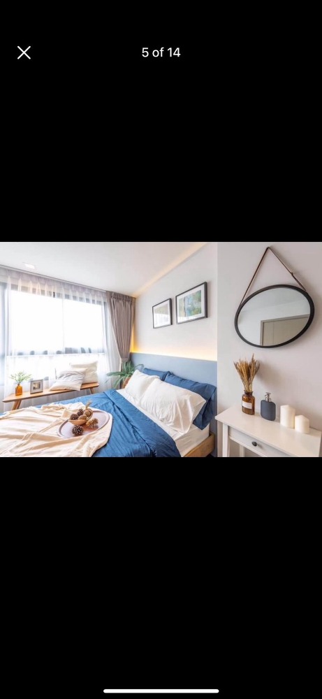 For RentCondoOnnut, Udomsuk : ★ Ideo Sukhumvit 93 ★35 sq m., 6th floor (1 bedroom), ★near BTS Bang Chak★near Anglo Singapore International School, Lotus's, Big C★ Many amenities★ Complete electrical appliances