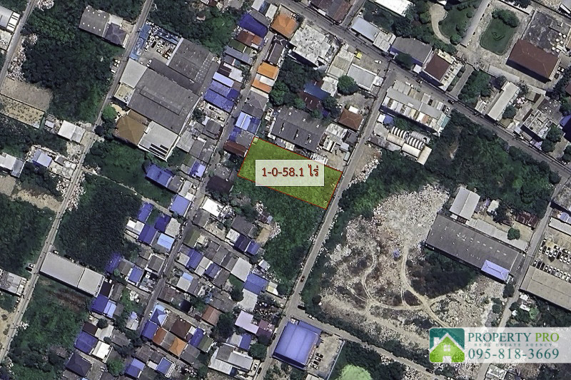 For SaleLandSamut Prakan,Samrong : SL23S-020 Land for Sale Sri Dan 3, 1-0-58 Rai Near BTS Sri Dan, Sri Bearing, Sri Thepa, Dan Samrong