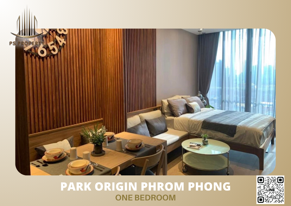 For RentCondoSukhumvit, Asoke, Thonglor : For rent 🔥PARK ORIGIN PHROM PHONG🔥 ONE BEDROOM, beautiful room, fully furnished 🆓Free WIFI 🚆near BTS Phrom Phong