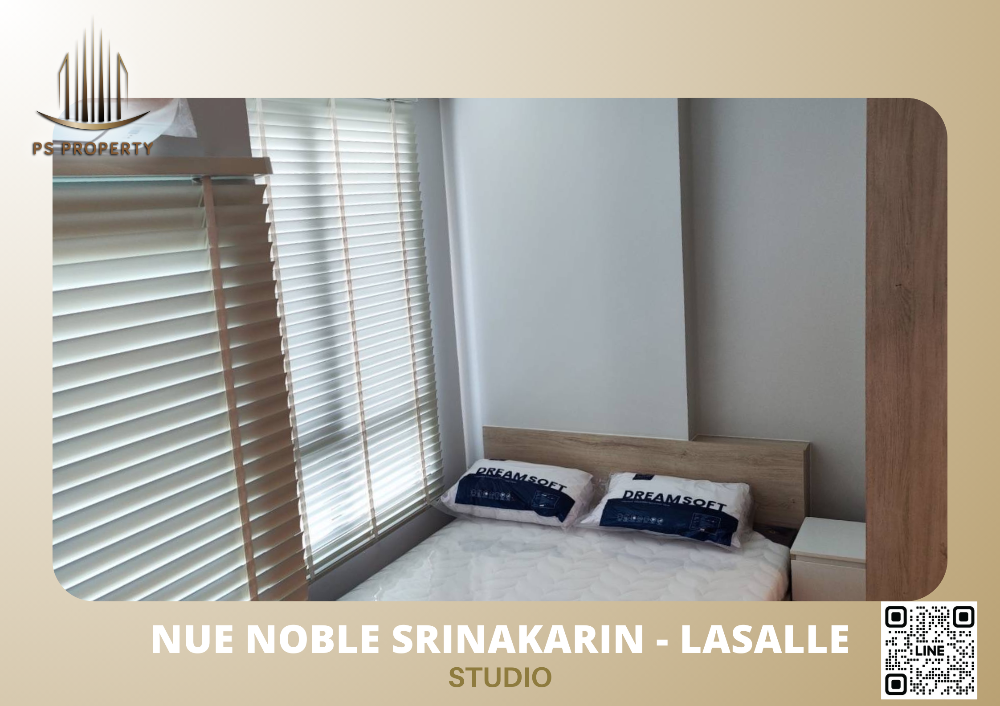 For RentCondoPattanakan, Srinakarin : For rent 🧚‍♂️Nue Noble Srinakarin - Lasalle🧚‍♂️ Beautiful room, good price, very good central area. Ready to move in, next to MRT Sri Lasalle🚆