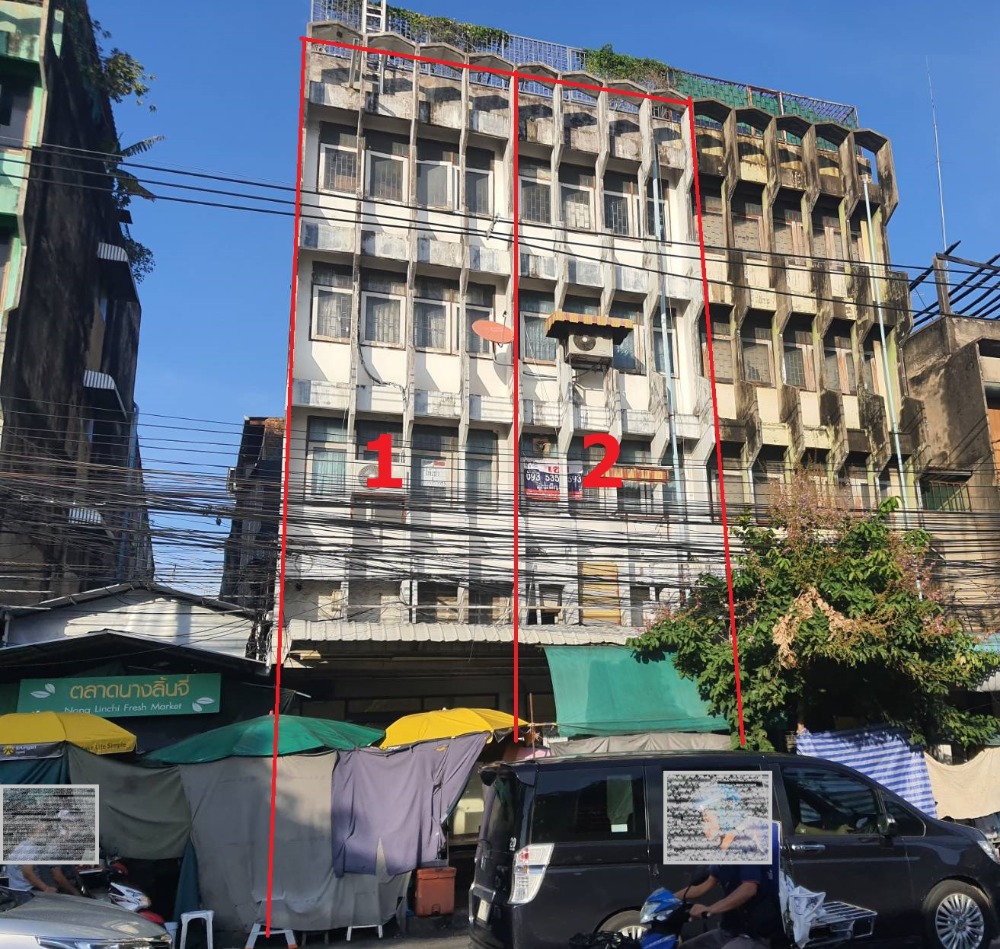 For RentShophouseRama3 (Riverside),Satupadit : For rent, 4.5-story commercial building, Nang Linchi Road. Chong Nonsi Subdistrict, Yannawa District, Bangkok