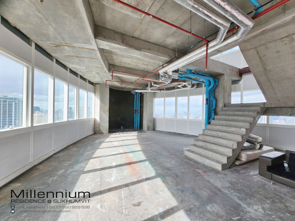 For SaleCondoSukhumvit, Asoke, Thonglor : Millennium Residence Duplex Bare Shell For Sale