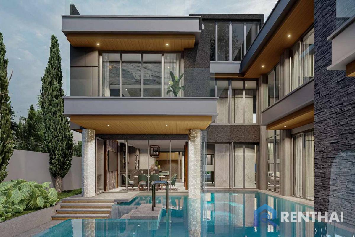 For SaleHousePattaya, Bangsaen, Chonburi : Presale modern Luxury Pool Villa