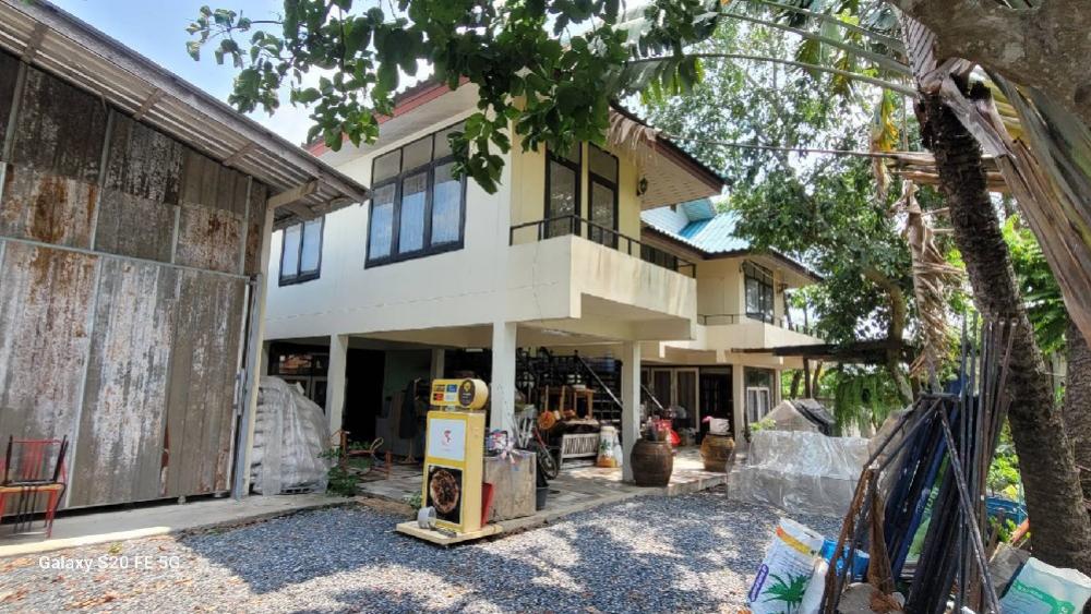 For SaleHousePathum Thani,Rangsit, Thammasat : Single house for sale, resort style, with warehouse, area 200 sq m.