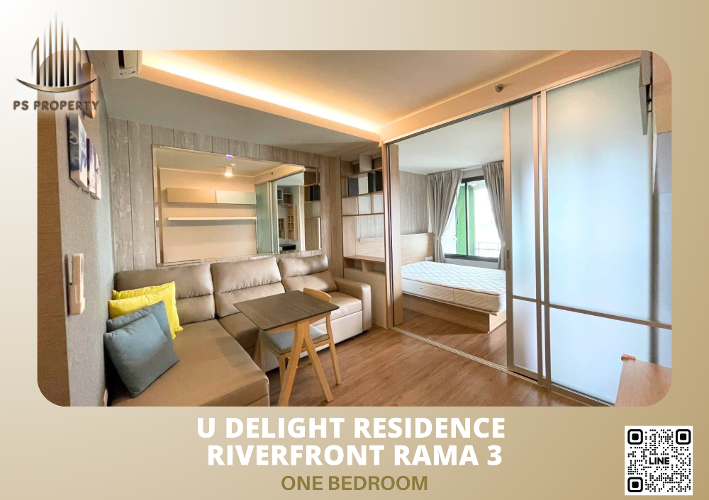 For RentCondoRama3 (Riverside),Satupadit : For rent ✨U Delight Residence Riverfront Rama 3✨ fully furnished with furniture and electrical appliances. Ready to move in, river view, Rama 9 Bridge, near BRT Wat Pariwat 🚆