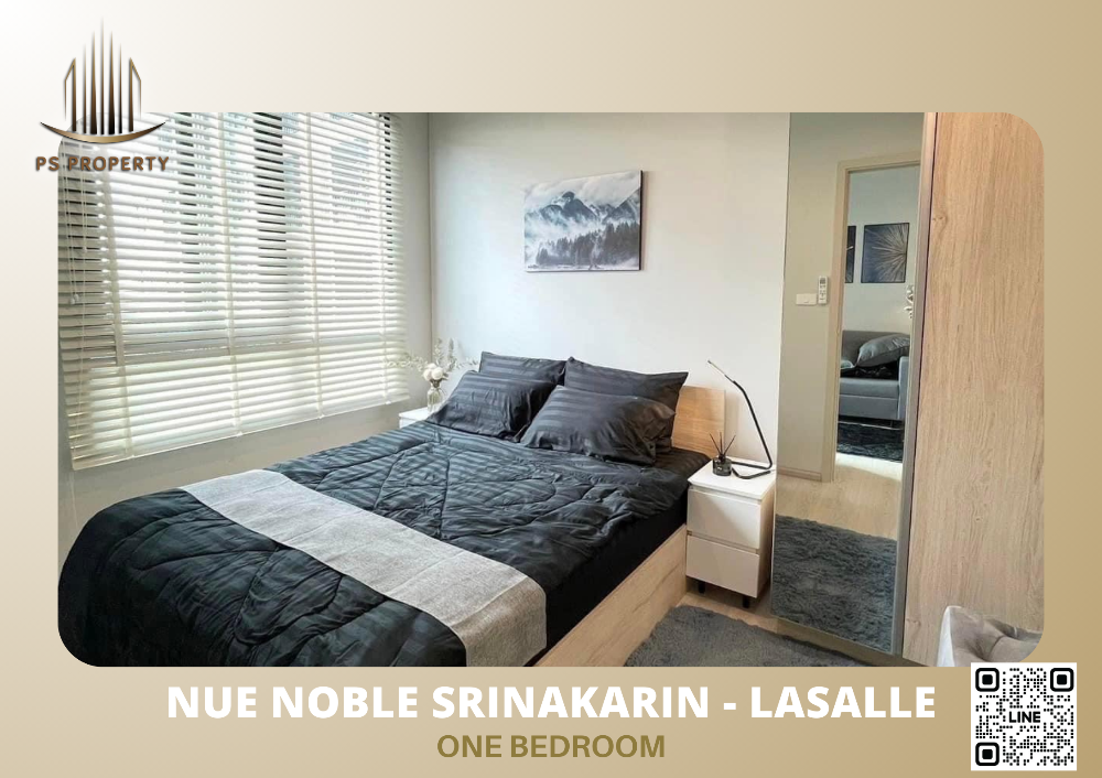 For RentCondoPattanakan, Srinakarin : For rent 📌Nue Noble Srinakarin - Lasalle📌 ONE BEDROOM, beautiful room, fully furnished with electrical appliances, next to BTS Sri Lasalle 60 m.