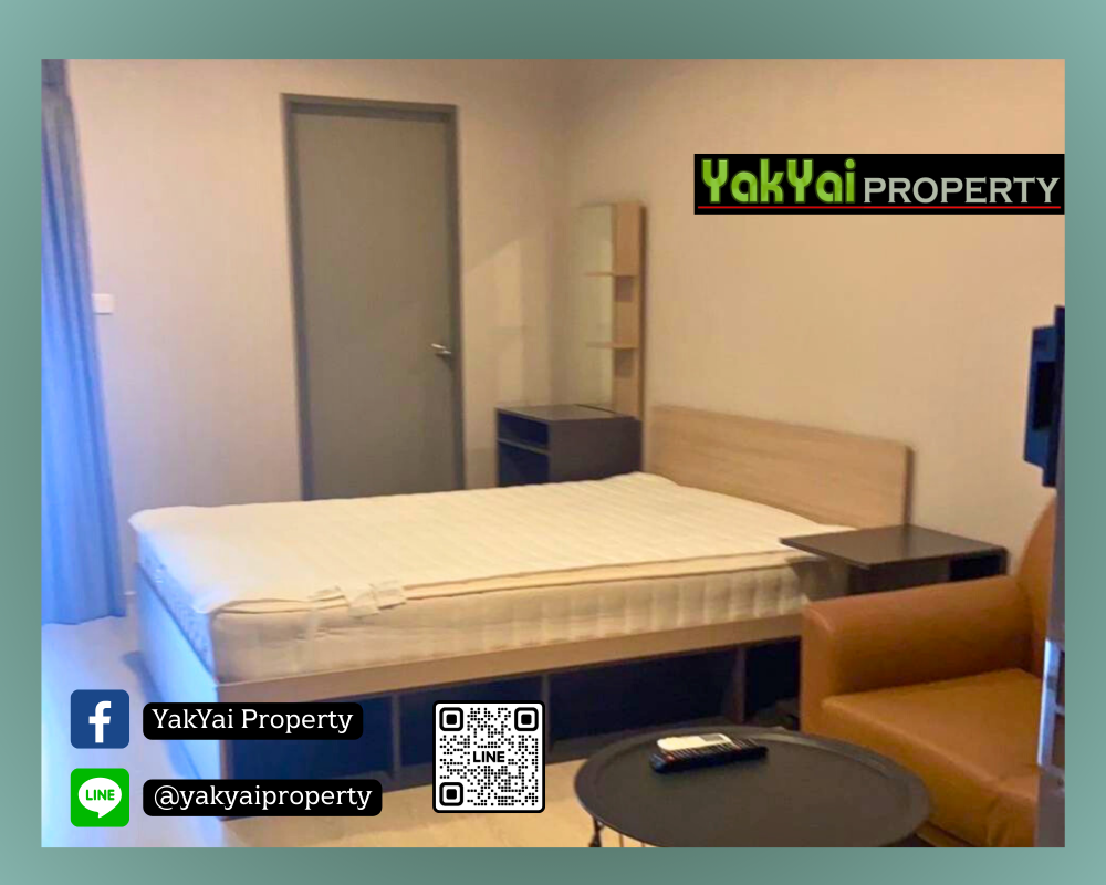 For RentCondoSamut Prakan,Samrong : Condo for rent IDEO 115 🎉🎉 next to BTS Pu Chao 🚈 Studio room, separate kitchen, rent only 8,000 baht 🔥🔥🔥 (minimum contract 1 year)