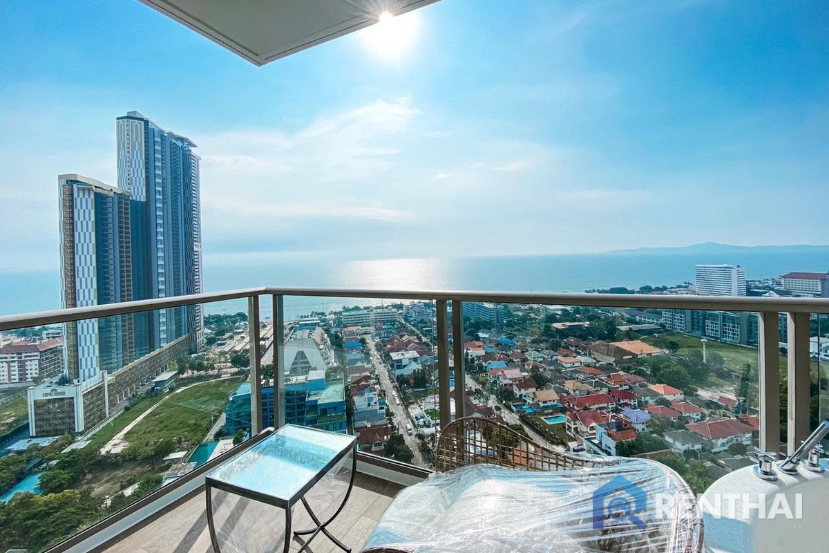 For SaleCondoPattaya, Bangsaen, Chonburi : Luxurious condo for sale Foreign quota The Riviera Ocean Drive, 2 bedrooms, 74 sq m, sea view, high floor. The room is fully decorated and luxuriously furnished