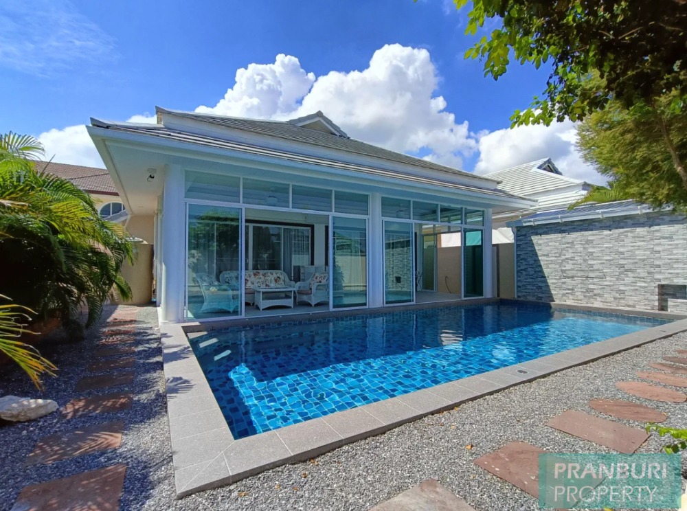 For RentHouseHuahin, Prachuap Khiri Khan, Pran Buri : Pool Villa for rent, Hua Hin, pets allowed. House ready to move in, fully furnished, near Pranburi Beach