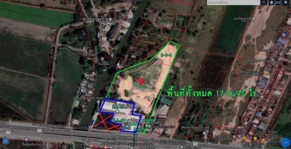 For SaleLandMin Buri, Romklao : Land on Suwinthawong Road  Lam Phak Chi Nong Chok District