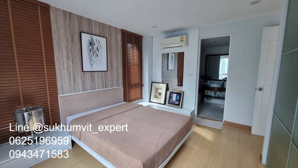 For RentCondoSukhumvit, Asoke, Thonglor : Ekkamai Condo for rent, The Bangkok Sukhumvit 61, lots of space, 85 sq m, 2 bedrooms, 2 bathrooms, good price, has a swimming pool, renovated, modern style