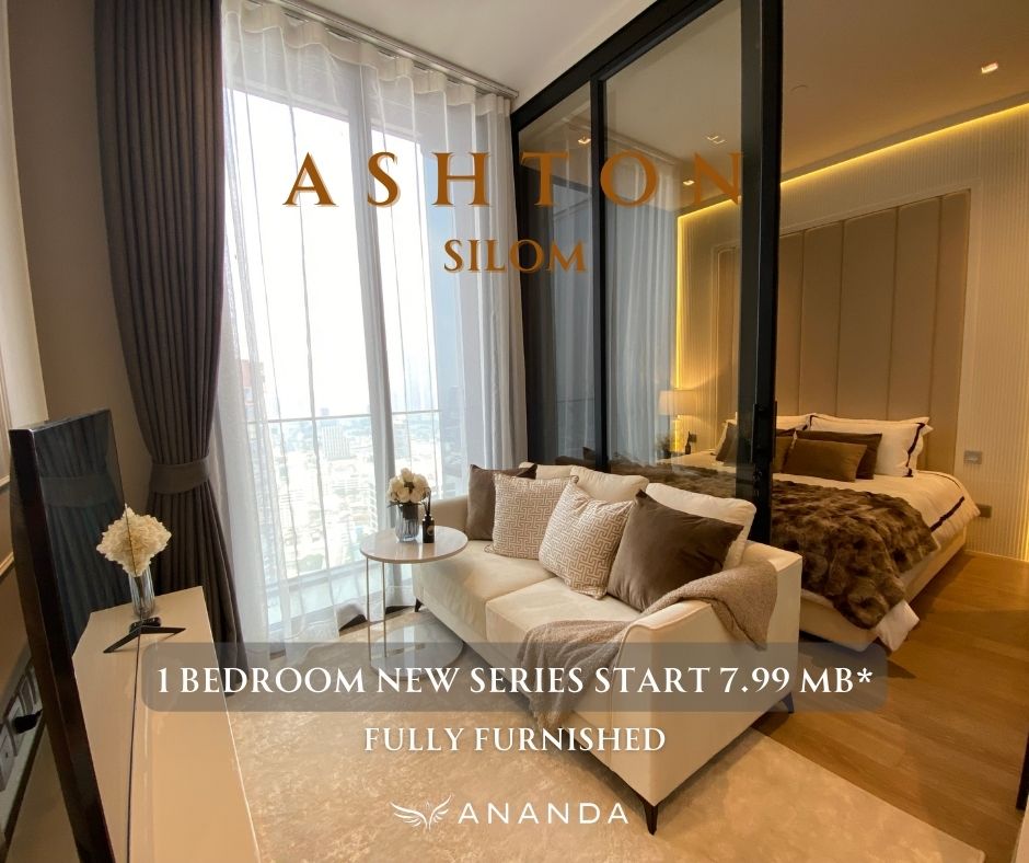 For SaleCondoSilom, Saladaeng, Bangrak : 1 bedroom NEW SERIES ASHTON SILOM Luxury Residence near BTS Chong Nonsi 350 meters, new look, more beautiful than before, starting at 7.51 MB*