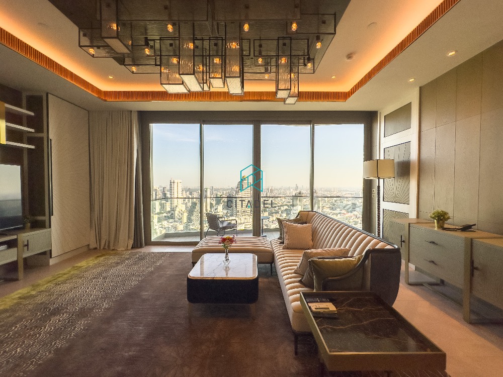 ให้เช่าคอนโดวงเวียนใหญ่ เจริญนคร : The Residences at Mandarin Oriental - Ultra Luxury, High Floor, Fully Furnished 2 Beds for Rent!