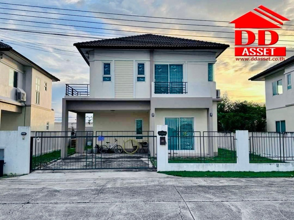 For SaleHouseChachoengsao : 2-story detached house for sale, KC Suwinthawong Village 2, next to Suwinthawong Road, Chachoengsao, code H8003.