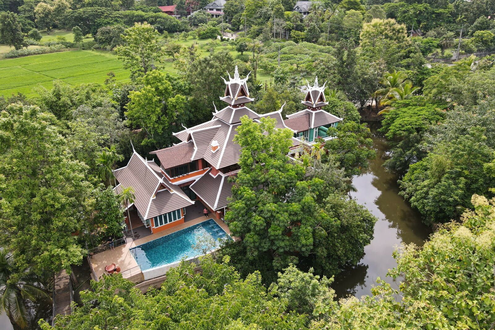 ขายบ้านเชียงใหม่ : Unique 3 Bedroom Pool Villa on Small Island in Mae Rim