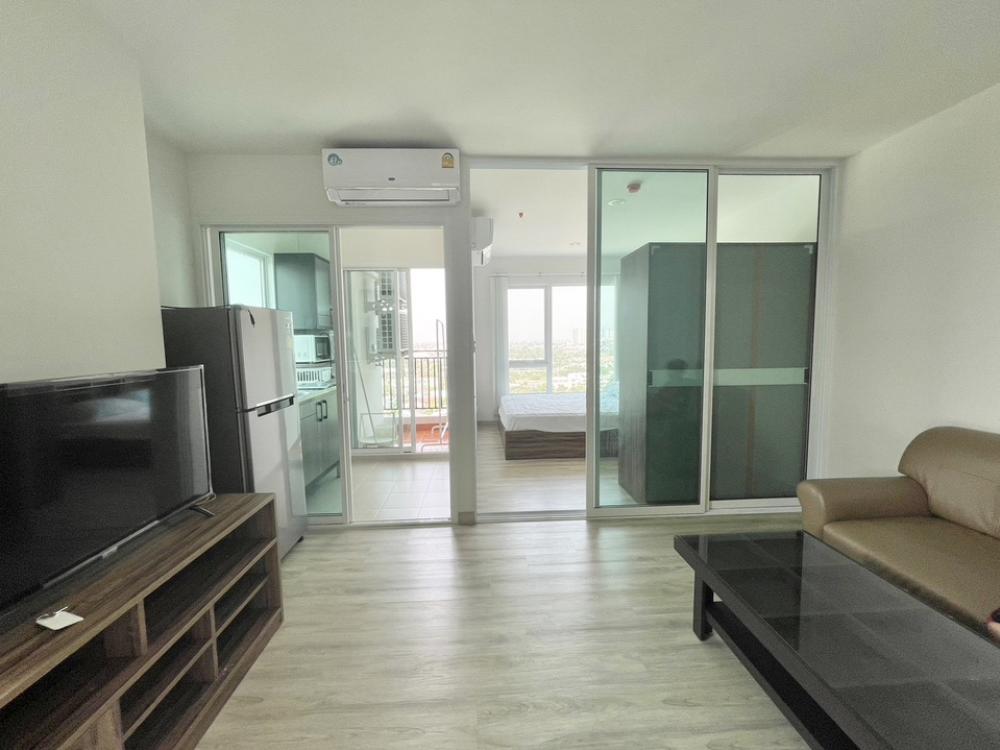 For RentCondoRattanathibet, Sanambinna : Vacant 5/1/68, corner condo for rent, The Crystal Bliss @ Rattanathibet project, Rewadi Road, near MRT Nonthaburi 1 intersection