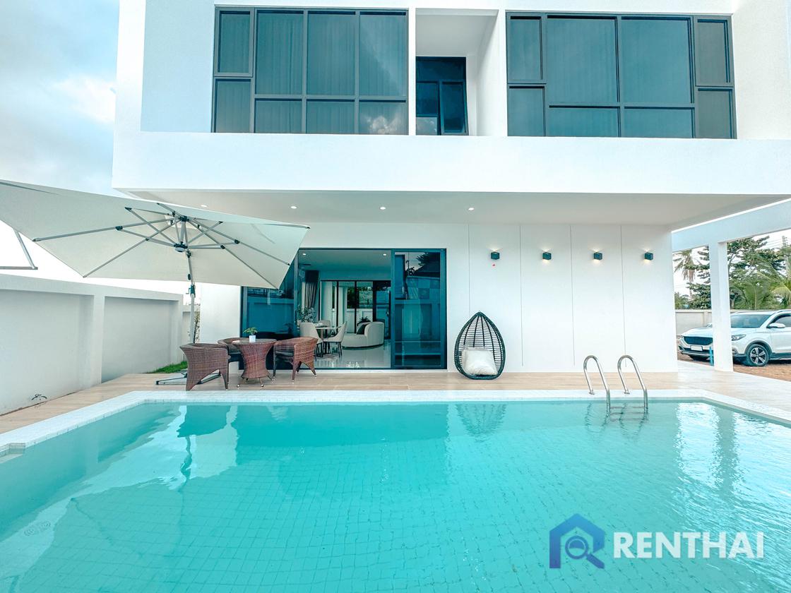 For SaleHousePattaya, Bangsaen, Chonburi : Luxury Modern Pool Villa at Pattaya