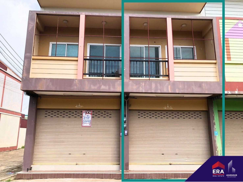 For SaleShophousePhitsanulok : L080398 2-story commercial building for sale, next to the road, in front has parking, 2 bedrooms, 2 bathrooms, Phitsanulok.