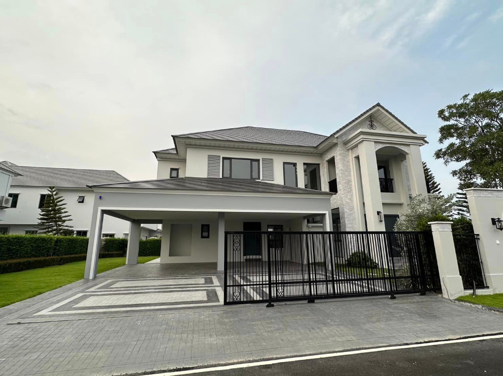 For SaleHouseLadkrabang, Suwannaphum Airport : Perfect Masterpiece Rama 9 - Krungthep Kreetha, luxury single-detached house, never lived in.