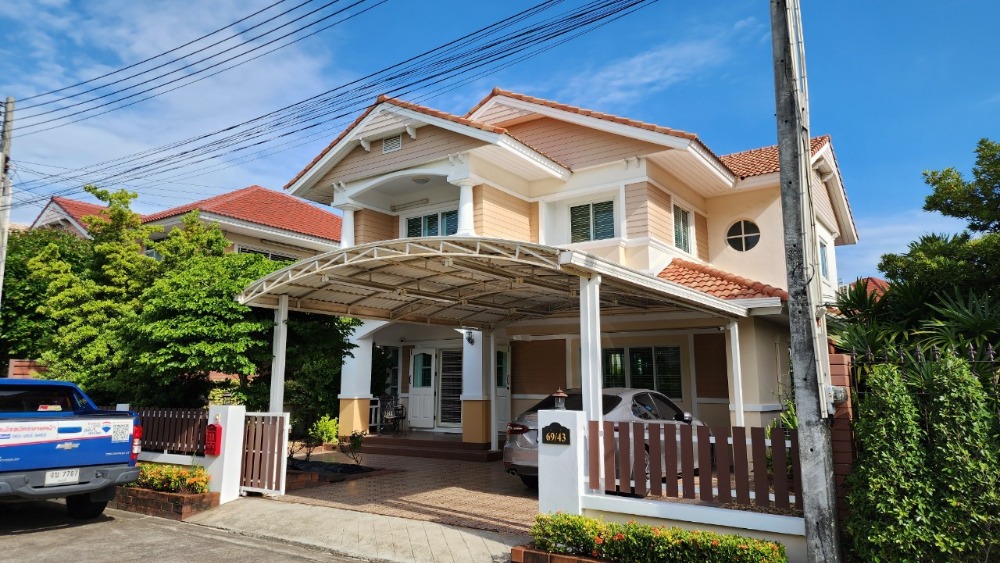 For SaleHousePattaya, Bangsaen, Chonburi : Beautiful 2-story detached house, ready to move in, 97.2 sq m, Ang Sila, Chonburi.