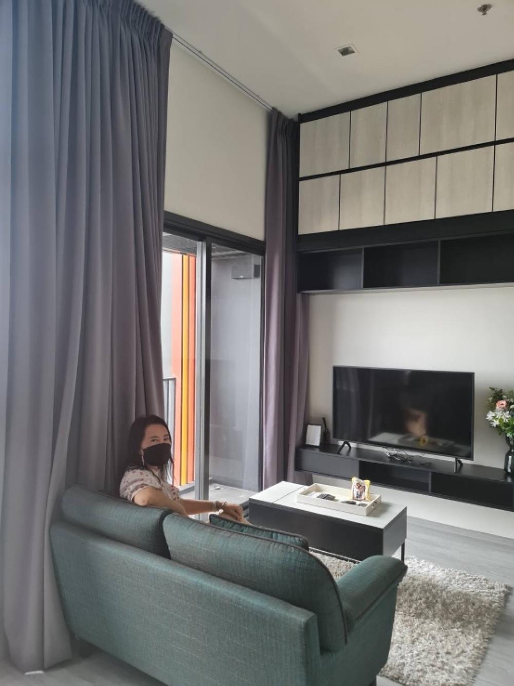 For RentCondoOnnut, Udomsuk : Condo for rent, Condo The Line Sukhumvit 101, fully furnished, 18th floor, 1 bedroom, 1 bathroom, area 32.35, move in on December 8th.