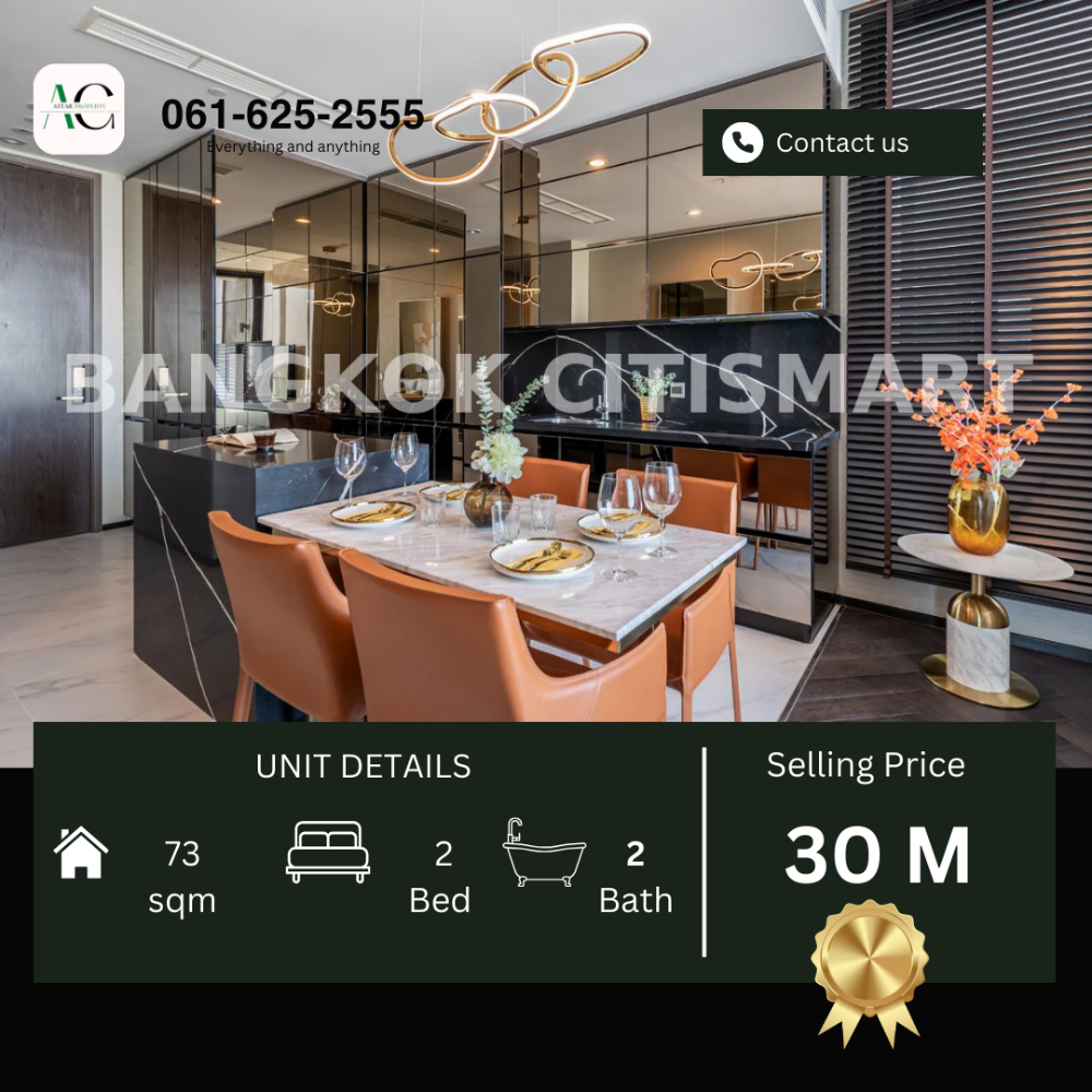 For SaleCondoSukhumvit, Asoke, Thonglor : *FOR SALE* The Esse Sukhumvit 36 ​​| 2 bed | 061-625-2555