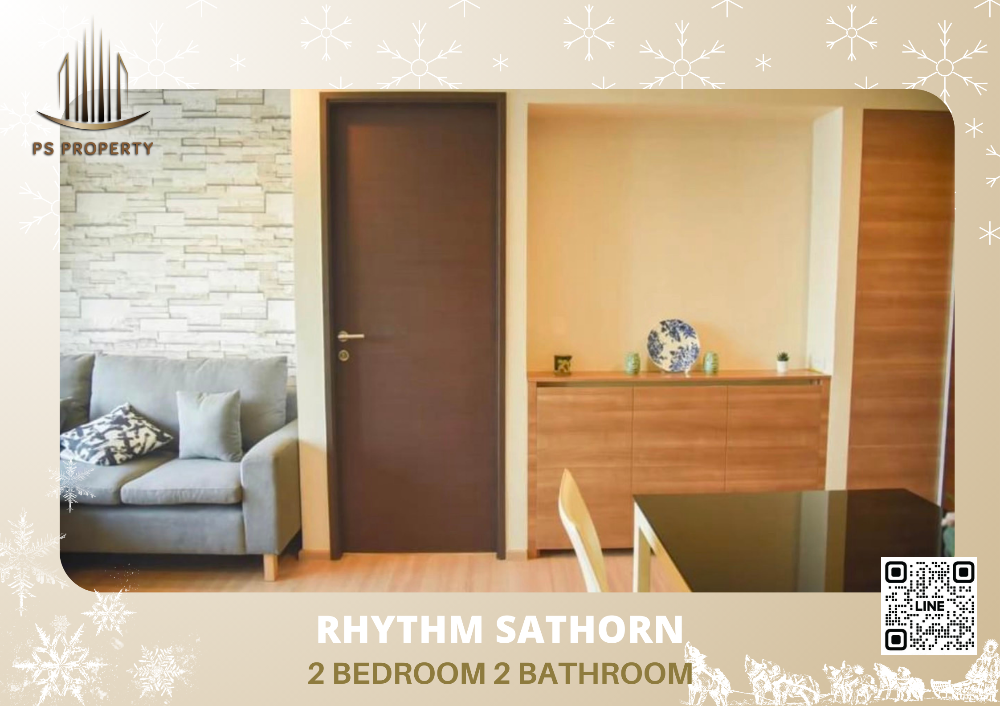 For RentCondoSathorn, Narathiwat : Condo for rent 🔥Rhythm Sathorn🔥 2 bedrooms, built-in, good view, fully furnished with electrical appliances 🚝BTS Saphan Taksin 250 meters.