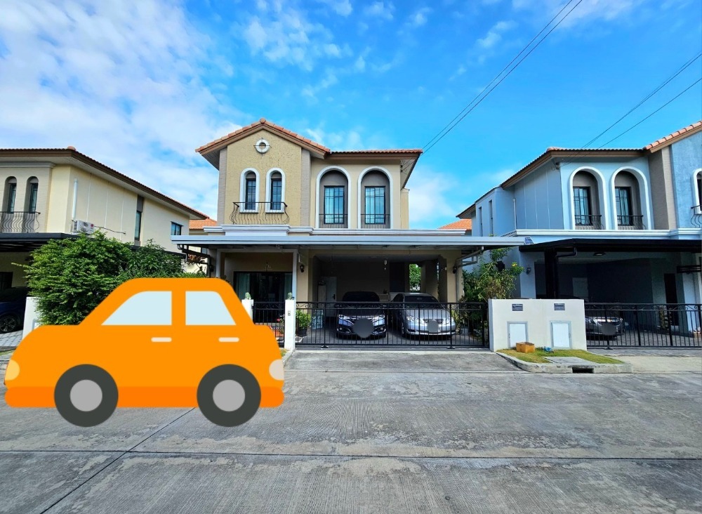 For RentHouseMin Buri, Romklao : For rent, 2-story detached house, The Ricco Residence Village, Wongwaen - Chatuchot, Thai Raman Road, 50 square wah, 4 bedrooms, Sam Wa Tawan Tok Subdistrict, Khlong Sam Wa District, Bangkok.