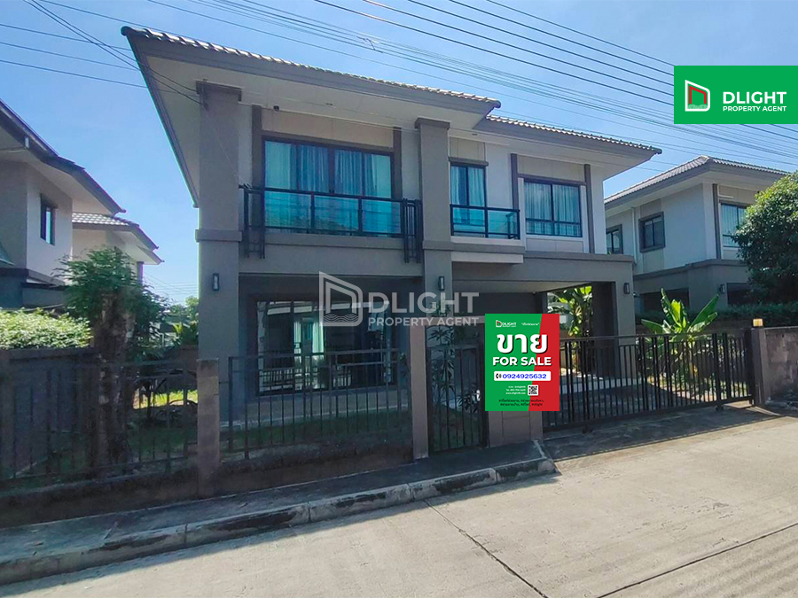 For SaleHouseSamut Prakan,Samrong : Single house, Passorn Prestige Village, King Kaew 9, area 55 sq m, 3 bedrooms, 3 bathrooms, price 7.5 million baht, built in.