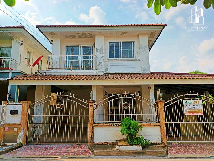 For SaleHouseNawamin, Ramindra : 2-story semi-detached house for sale, detached house style Add parking space Elderly room, kitchen, washing zone, Villa Ramindra Village The Exclusive Khubon 27