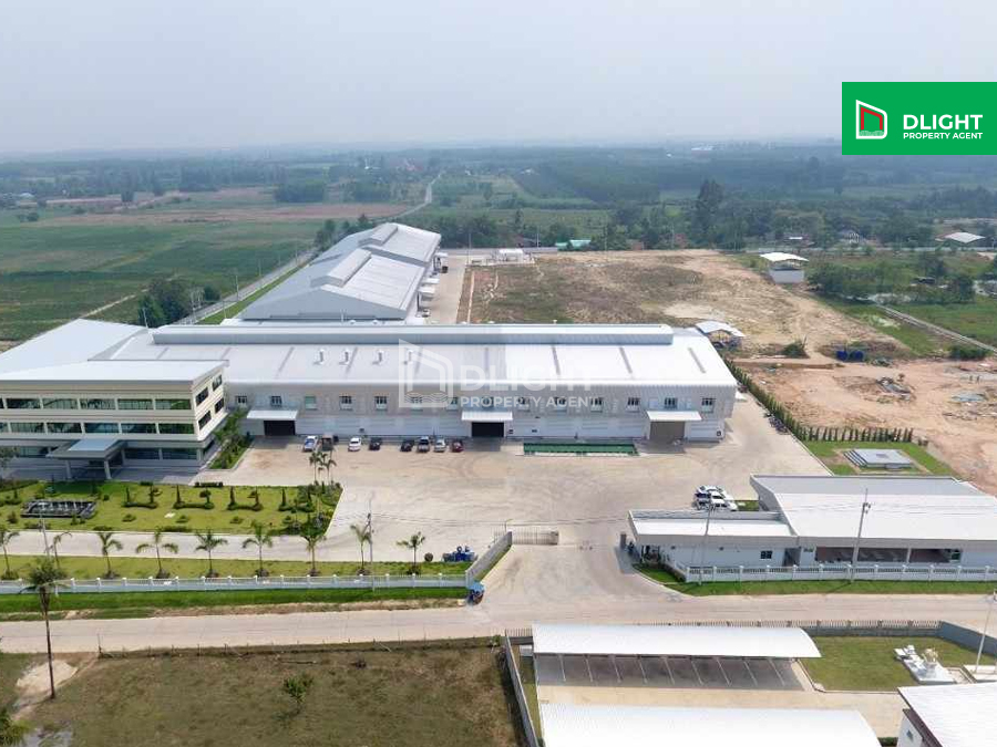 For SaleFactoryPattaya, Bangsaen, Chonburi : Factory 58 rai, Bo Thong, Chonburi, price 420 million baht, new factory condition.