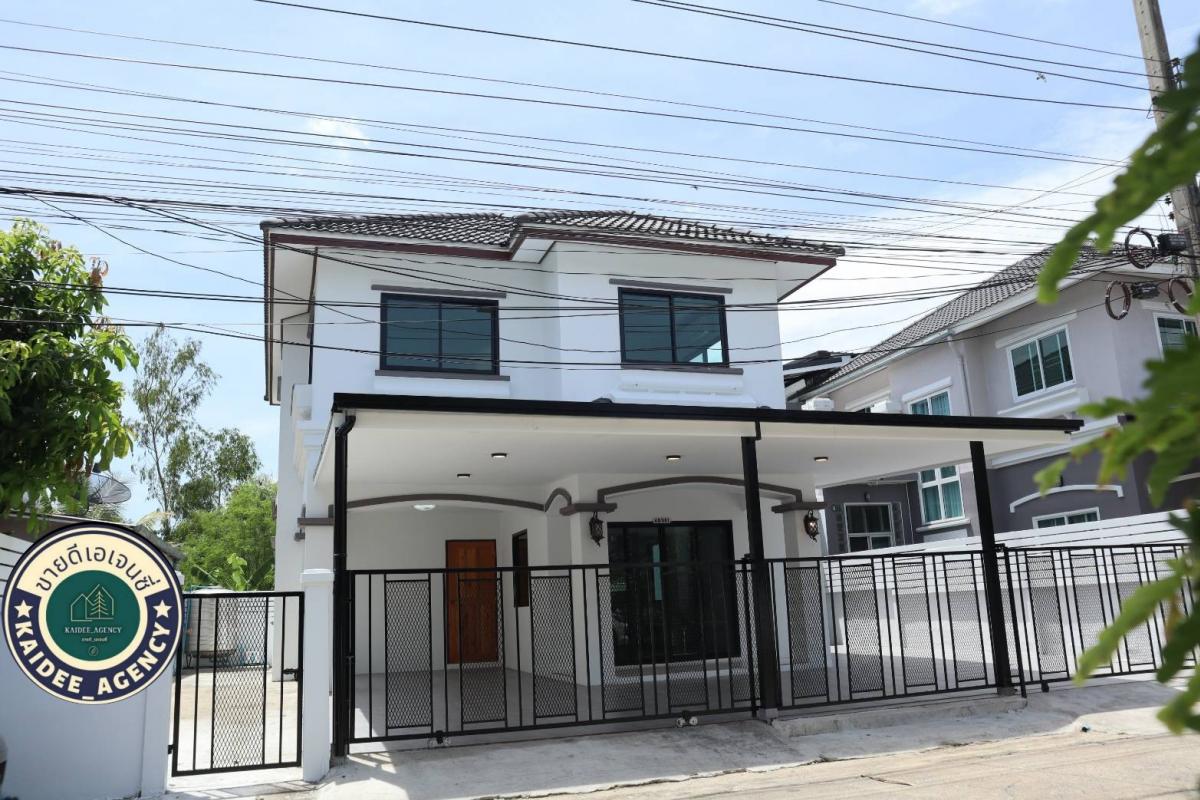 For SaleHouseNawamin, Ramindra : 2-story detached house, main road, KC. Garden Home Village, KC. Garden Home, Nimitmai, Khlong Sam Wa, Hathairat, Phraya Suren, Suwinthawong, Maitrichit, Sai Mai, Lam Luk Ka, Safari World, Fashion Island.