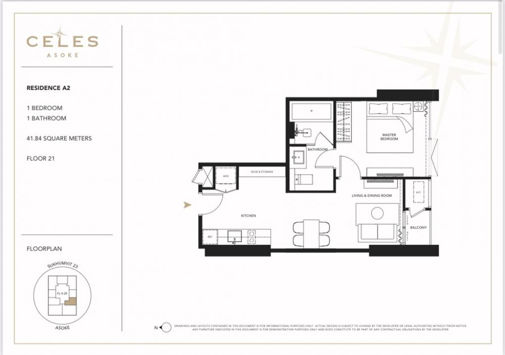 ขายคอนโดสุขุมวิท อโศก ทองหล่อ : 1 Bed Fully Furnished 42SQM‼️ Special Price ‼️ High Floor✅