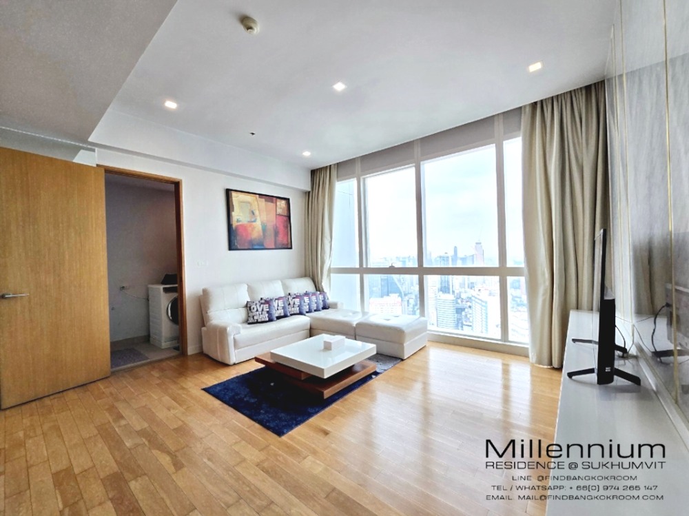 ให้เช่าคอนโดสุขุมวิท อโศก ทองหล่อ : ให้เช่าคอนโดหรู 1 ห้องนอน กรุงเทพฯ Millennium Residence at Sukhumvit