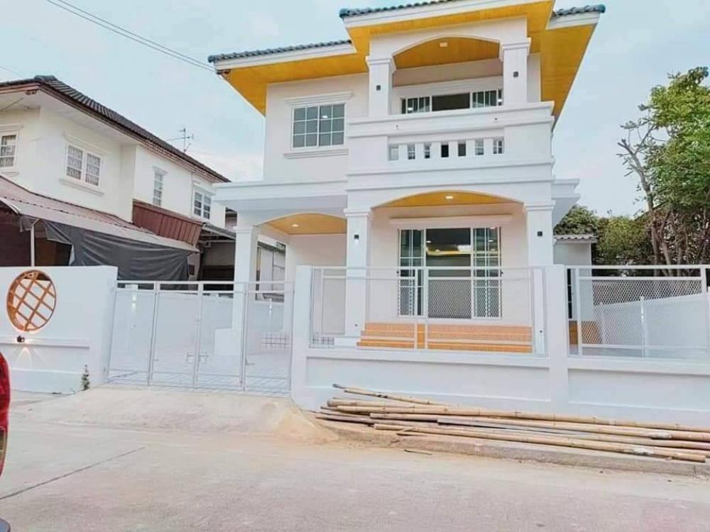 For SaleHouseMin Buri, Romklao : 2-story detached house, Suwinthawong Housing Village, Saen Saep, Minburi, Romklao, Lat Krabang, Ramkhamhaeng, Sukhapiban 3, Nong Chok, Kasem Bundit, Suvarnabhumi Airport. Airport Link