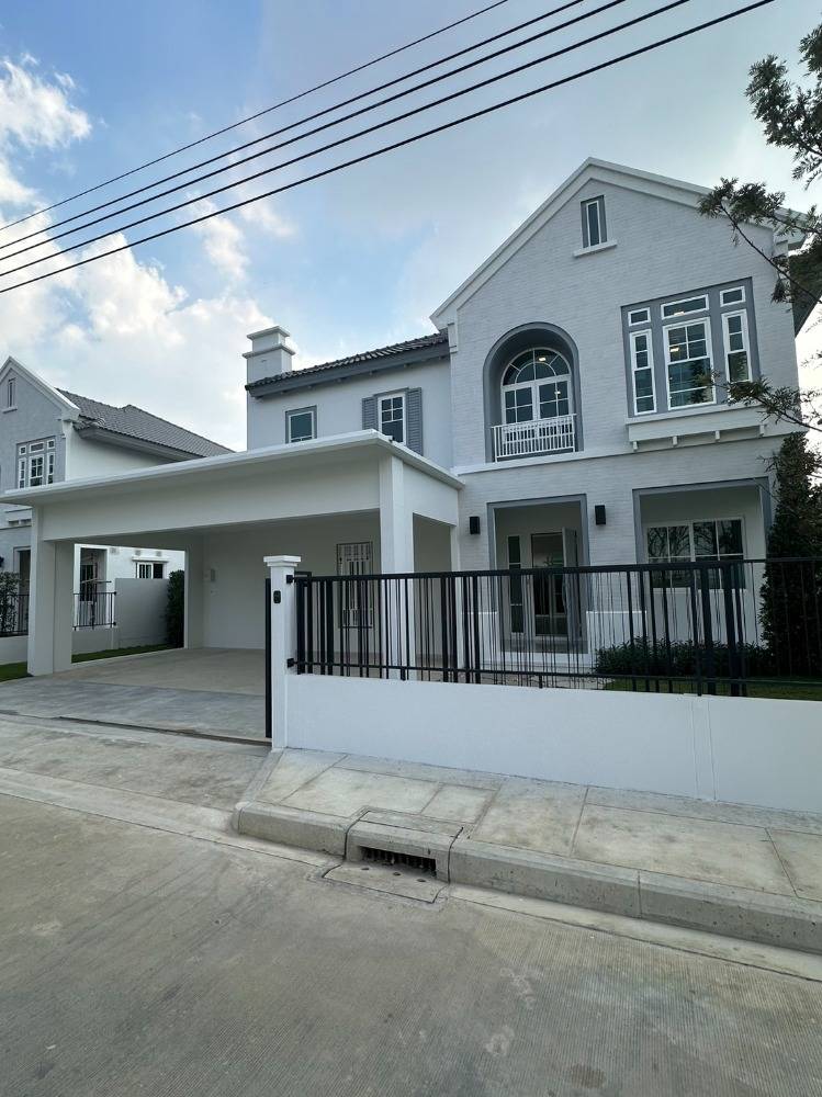 For RentHouseBangna, Bearing, Lasalle : Single house for rent, Villaggio 3 Srinakarin-Bangna, near Mega Bangna, only 12 minutes.