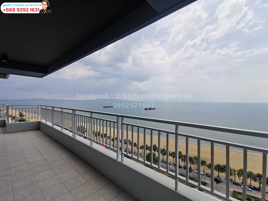 For SaleCondoPattaya, Bangsaen, Chonburi : For Sale Jomtien Beachfront Lumpini Park Beach 3 Bedrooms Direct Seaview