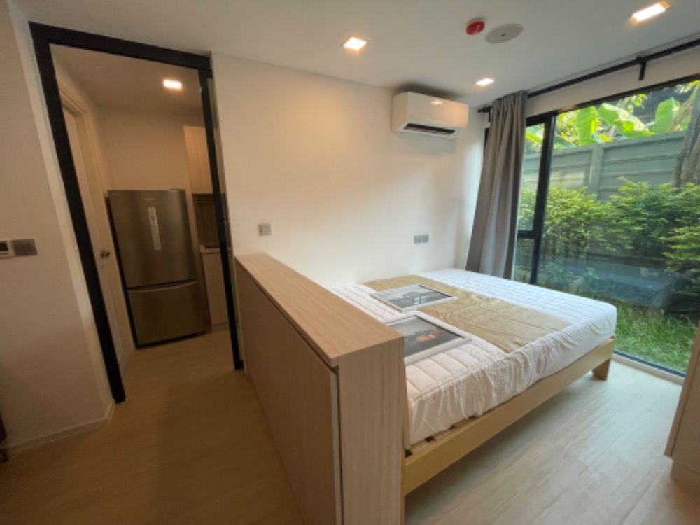 For RentCondoRatchadapisek, Huaikwang, Suttisan : 🔥For urgent rent🔥 Condo Modiz Ratchada 32 (Modiz Ratchada 32) 1 bedroom, 24.33 sq m., 1st floor, this room is already in good condition, in line with Feng Shui principles, garden view, refreshing atmosphere.