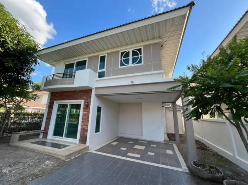 For SaleHousePattaya, Bangsaen, Chonburi : 2-story detached house for sale, Supalai Ville Chonburi project, near Sukhumvit.