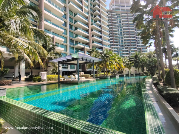 For RentCondoPattaya, Bangsaen, Chonburi : Condo room for rent, next to the beach, usable area 50 sq m, 1 large bedroom, 1 bathroom, fully furnished, Sukhumvit Road, Chonburi, next to Bang Saen, rental price 20,000 baht/mo.