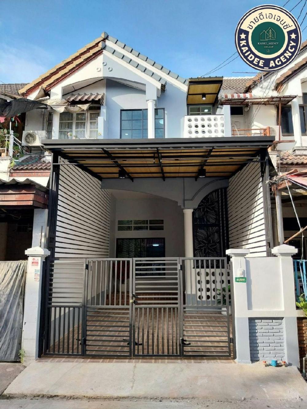 For SaleTownhouseNawamin, Ramindra : 2 and a half storey townhouse, Sena Villa Village 8, beginning of Soi Phraya Suren, Ramindra, Chatuchot, Khlong Sam Wa, Nimitmai, Minburi, Fashion Island, Safari World, along Khlong Song, Bang Chan, Hathairat, Khubon, Pink Line MRT station.