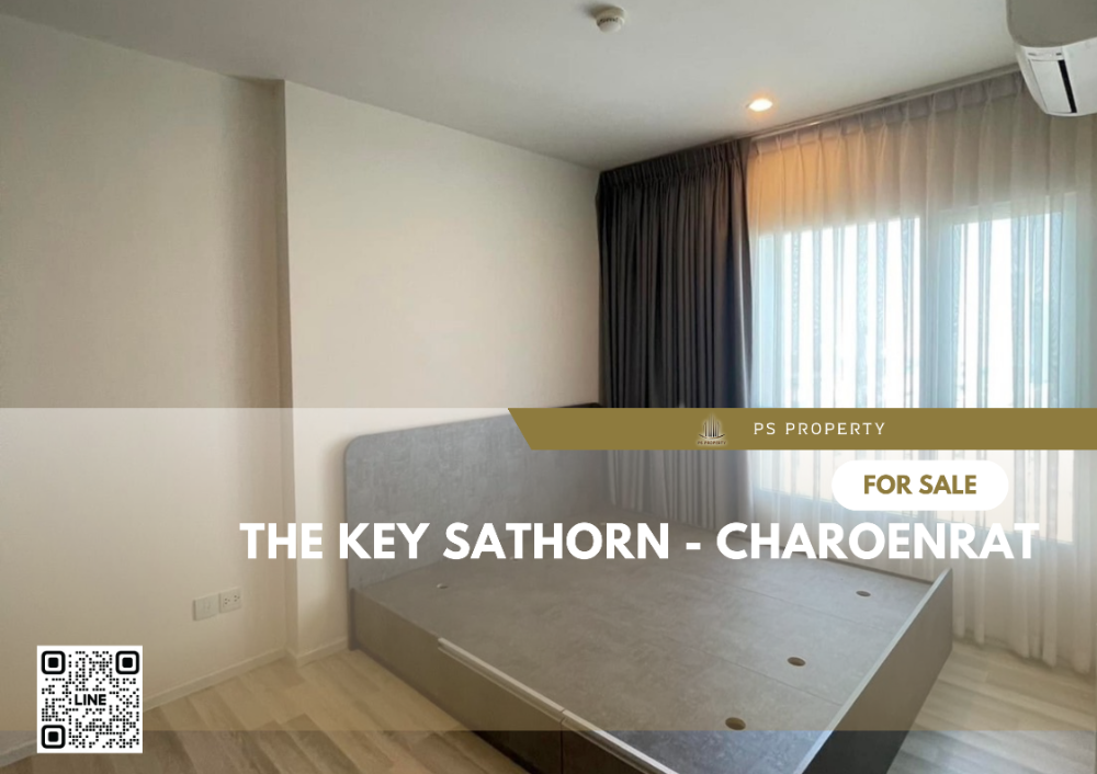 For SaleCondoSathorn, Narathiwat : For sale 📌The Key Sathorn - Charoenrat 📌 Built-in furniture Complete with electrical appliances, convenient travel, near BTS Surasak.