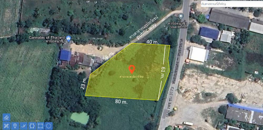 For SaleLandSriracha Laem Chabang Ban Bueng : Land for sale, 2-2-0 rai, next to the road on 2 sides, Nong Bon Daeng - Nong Khayad, Ban Bueng, Chonburi, more than 140 factories surrounding it in a radius of 5 kilometers, making coffee shops, cafes, Mini Community, warehouses, factories, apartments, do