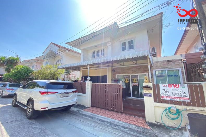 For SaleHouseNawamin, Ramindra : 2-story semi-detached house for sale, Burirom Village, Soi Khubon 41