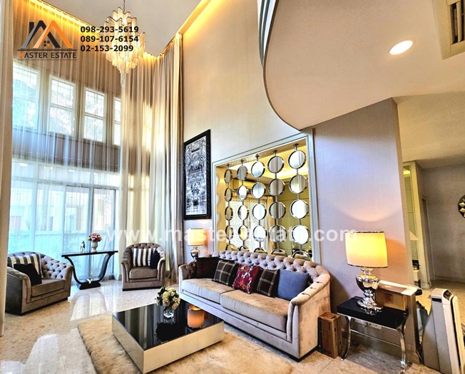 For SaleHouseNawamin, Ramindra : Grand Bangkok Boulevard (Ratchada - Ram Intra 2) 3-storey detached house, 95 sq m., 5 bedrooms, walk-in closet in every room, beautiful, luxurious, with furniture, entrance-exit next to the Pink Line BTS.